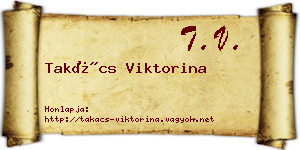 Takács Viktorina névjegykártya